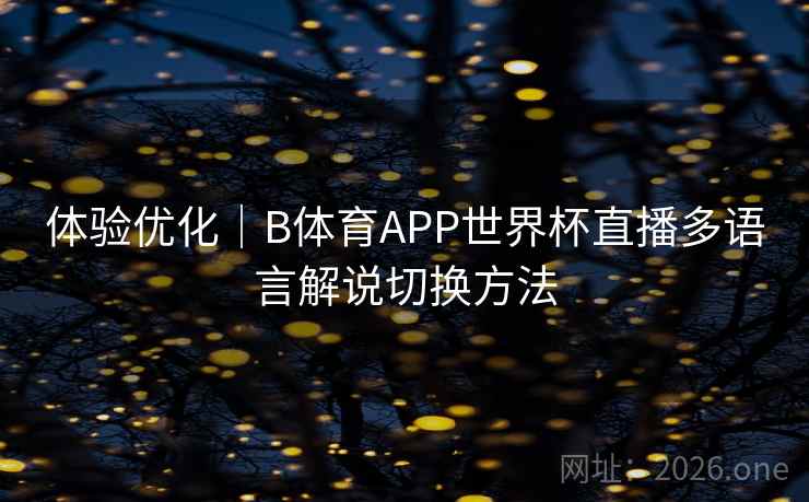 体验优化｜B体育APP世界杯直播多语言解说切换方法